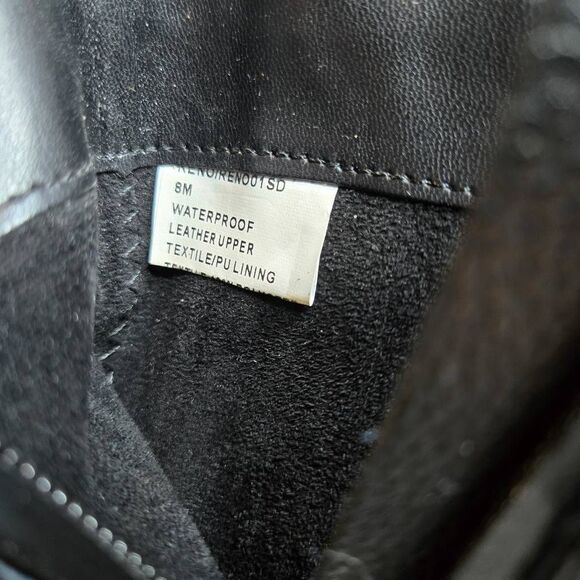 Blondo Women's Waterproof Reno Black Leather Combat Boots Size 8 Biker Zipper - Picture 6 of 7